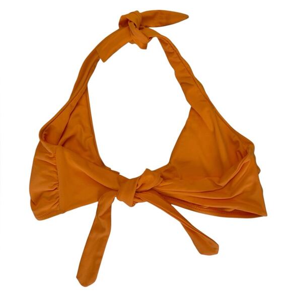 NWOT Melissa Odabash Paris Embellished Halter Bikini Orange Top – Sz 8/Med - Picture 6 of 7